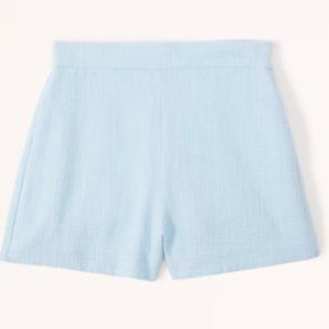 Abercrombie & Fitch - High Rise Tweed Short- NWT XXS Light Blue
